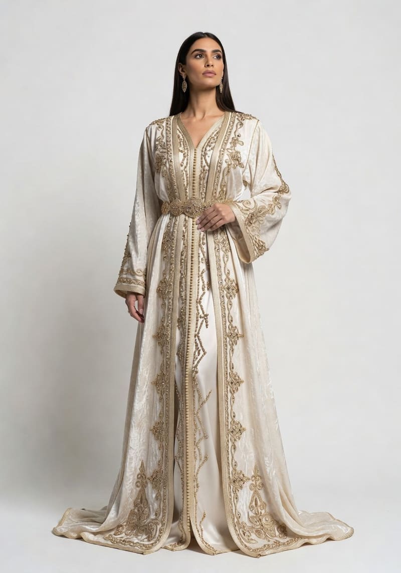 Nour Al-Qamar Caftan – handmade Moroccan caftan